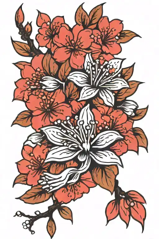 Father Son Tattoo Cherry Blossom