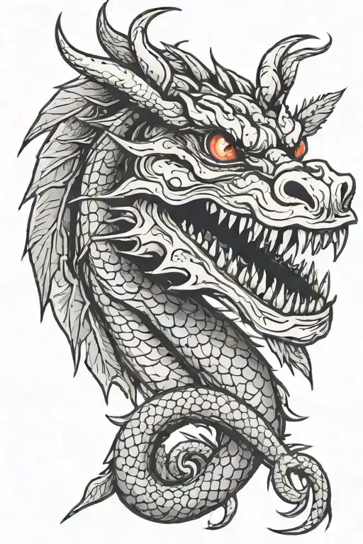 Dragon Holding Marijuana In Hand With Bloodshot Eyes