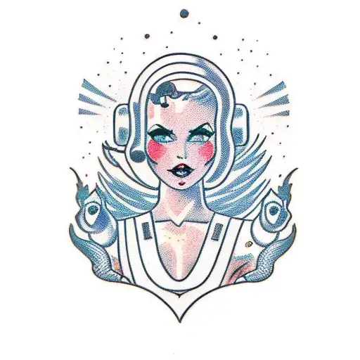 Space Girl Full-length Pose