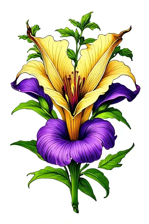 Animal Herisson Purple Arum And Glad Flower
