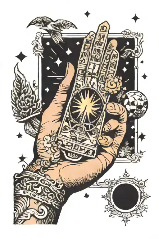 Hand With Tarot Card