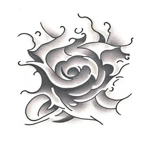 Storm Over A Landscape With A Lily