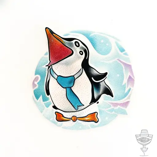 Body Of A Penguin With Cat Head