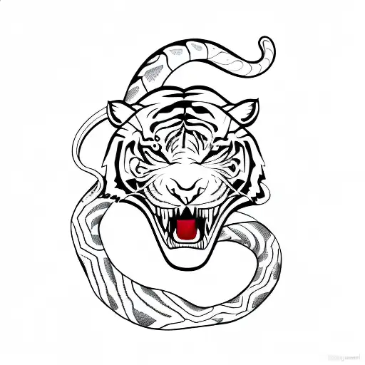 Snake With Tigerhead