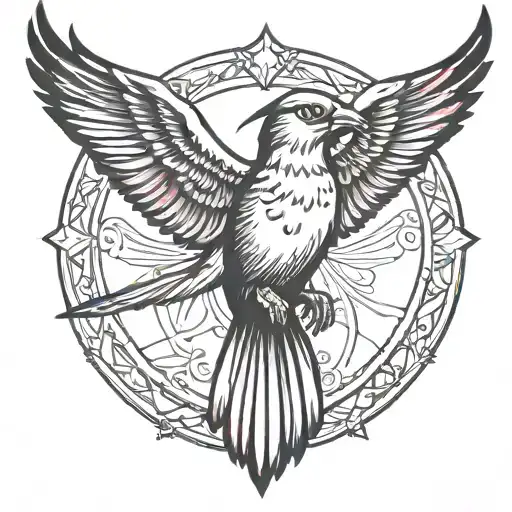 The Bird Has A Halo Around Its Head