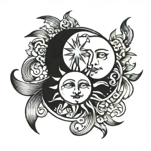 Sun And Moon Intertwined