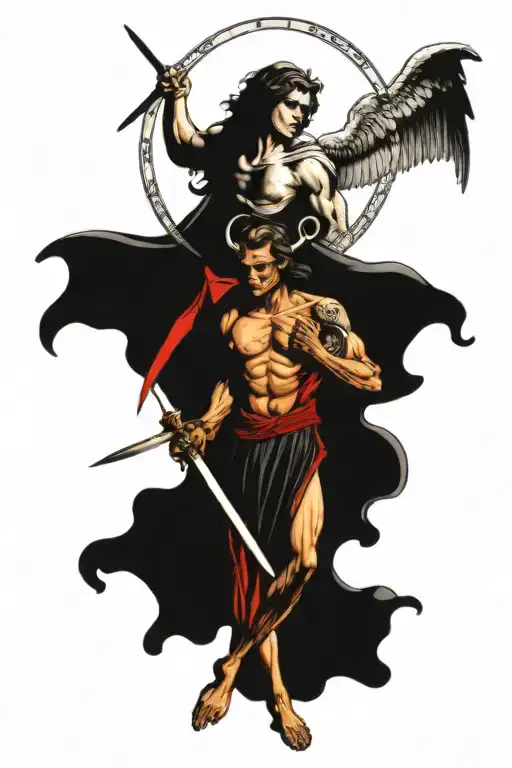 Arch Angel Micheal Slaying The Devil