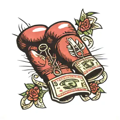 Boxing Gloves And Money