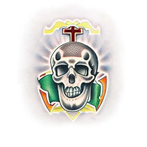 Christain Cross With Football