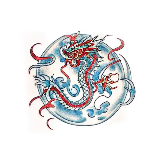 Color Chinese Dragon