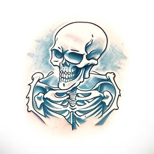 Skeleton Holding Something