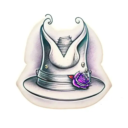 Cheshire Cat Playing With The Mad Hatter's Top Hat
