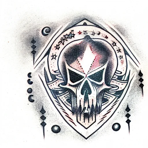 Chaos Symbol With Skull