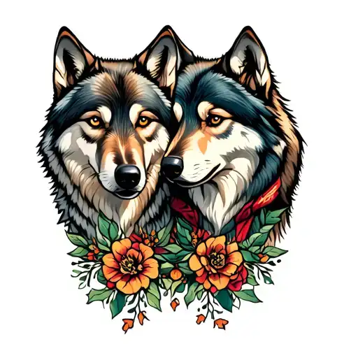 Mom And Dad Wolves