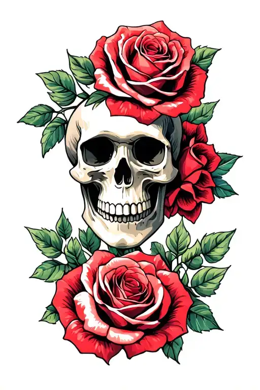 Skull And Roses