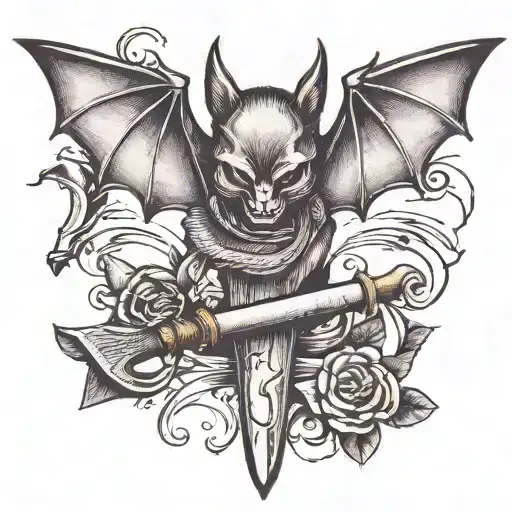 Bat And Axe With Two Blades