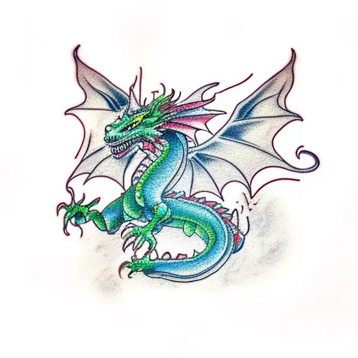 Dragon Flying Between Framasson Status