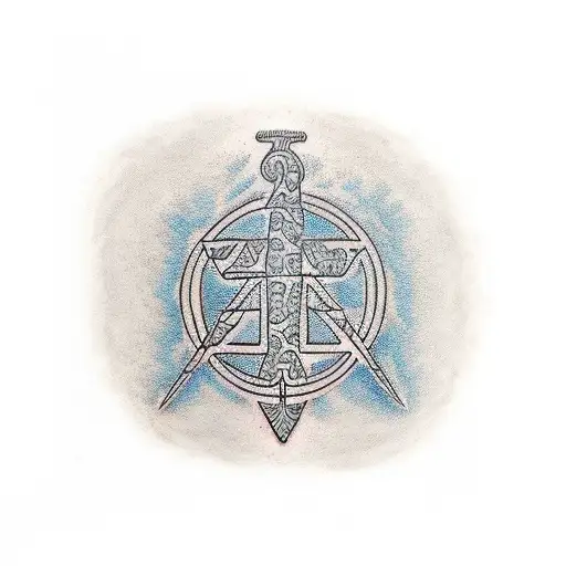Jahdel's Name Incorporated Into An Ankh Design