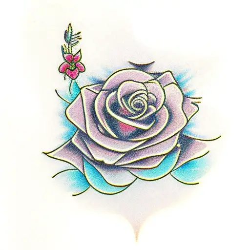 Mom Tattoo Flower And Cigarette