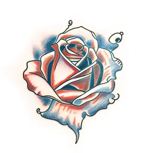 Burnt Orange Rose Sleeve With Open Cross