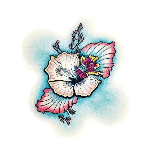 Hibiscus With Turtle