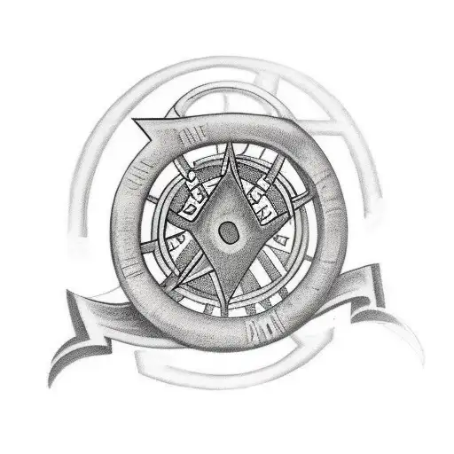 Symbol With Ring Of Anglo-saxon Runes Around It