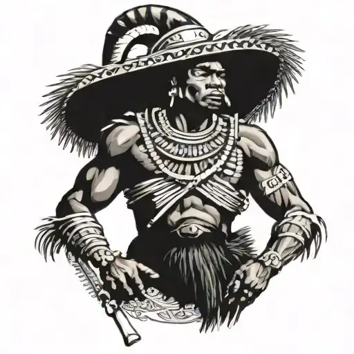 Zulu Warrior Standing