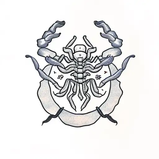 Minimalistic Scorpion Zodiac