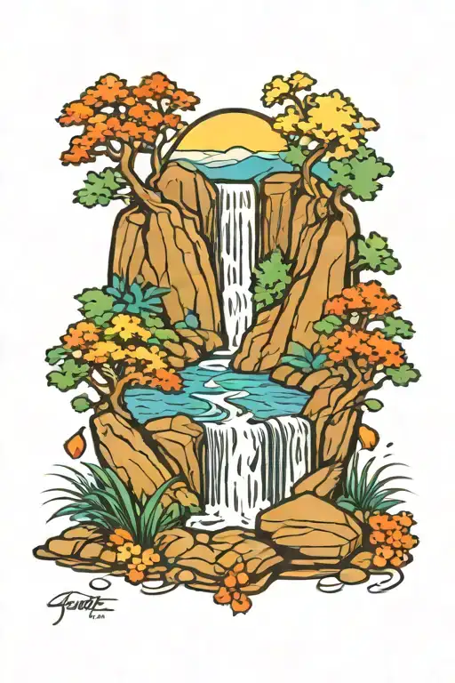 Waterfall Scene
