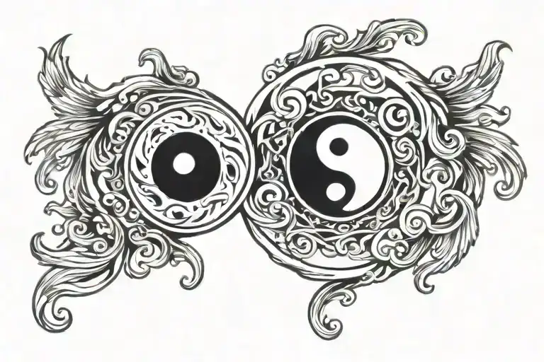 Crystal Ying Yang Symbol