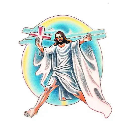 Jesus Tattoo With Cross