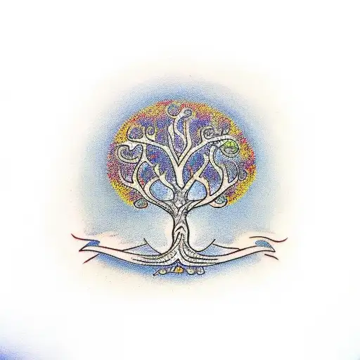 Tree Of Life With A Man