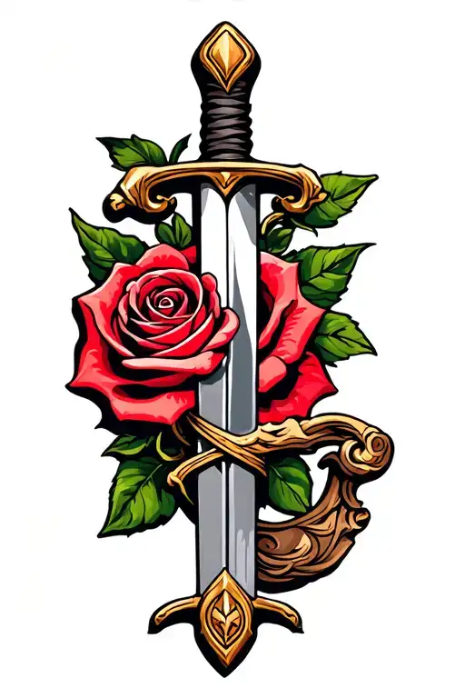 Rose And Sword Wrapped