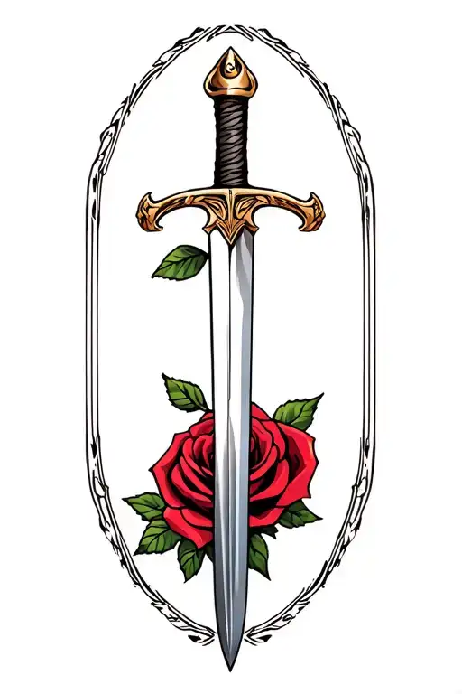 Rose And Sword Wrapped