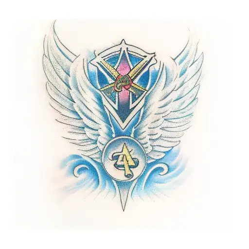 Angel Wings With My Brothers Signature And Forever Mine Written Underneath