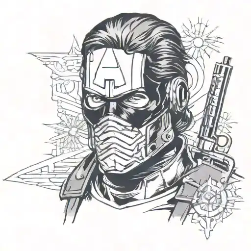 Marvel Winter Soldier In Half Face Mask