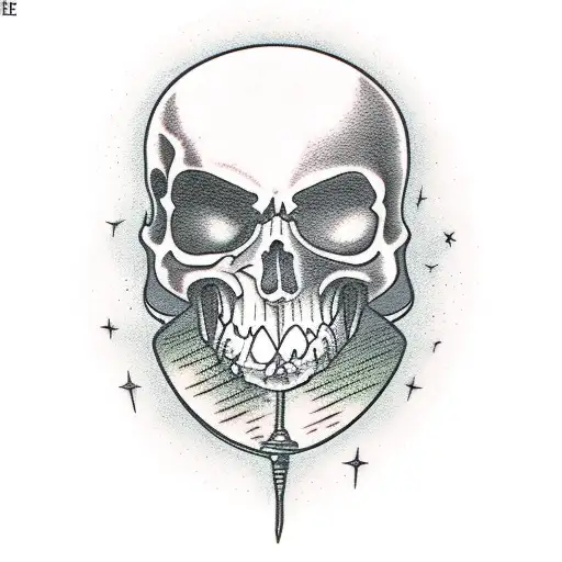 Grim Reaper Holding The Planet Mars