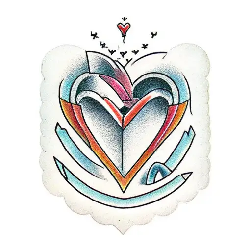 Heart Formed By Letters M And V Covered By The Inifine Symbol