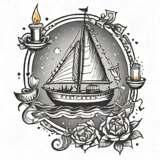 Boat Of Space And Candles