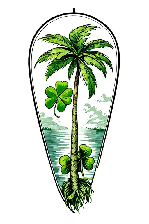 Shamrock And Palm Tree
