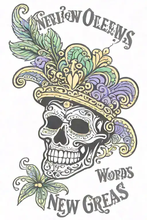 New Orleans Words With Mardi Gras