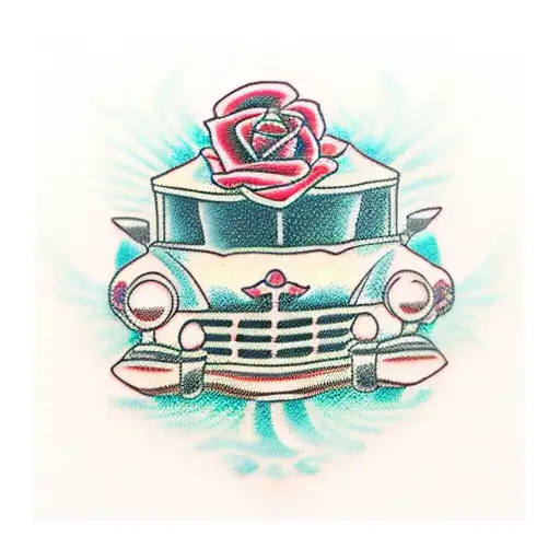Car With Rose