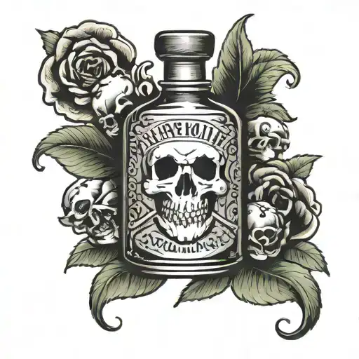 A Bottle Of Poison With A Skull And Crossbones On The Bottle