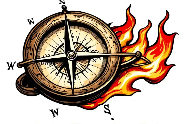 Compass Water Fire Globe