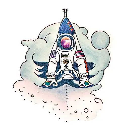 Astronaut Carrying A Sexy Alien