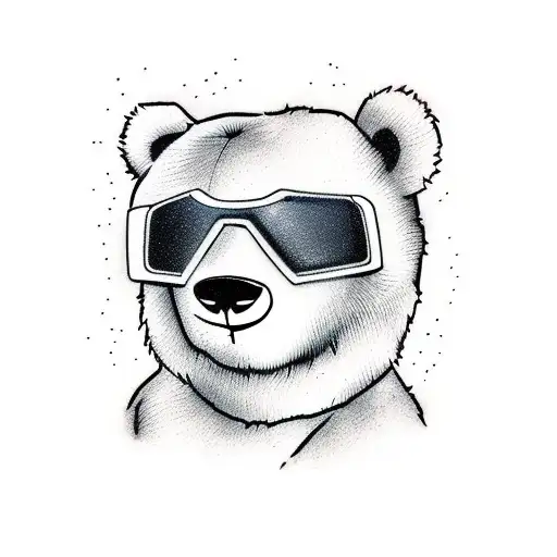 A Teddy Bear With Snowboarding Goggles