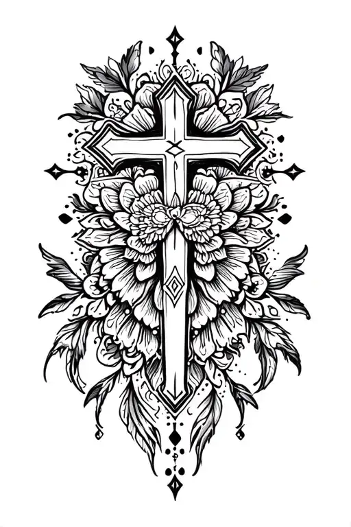 Cross Mandala Design Incorporating