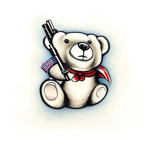 Teddy Bear With Rifle