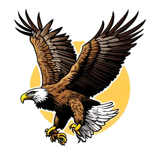 A Eagle Going Forward With A Bit Of A Military Tint