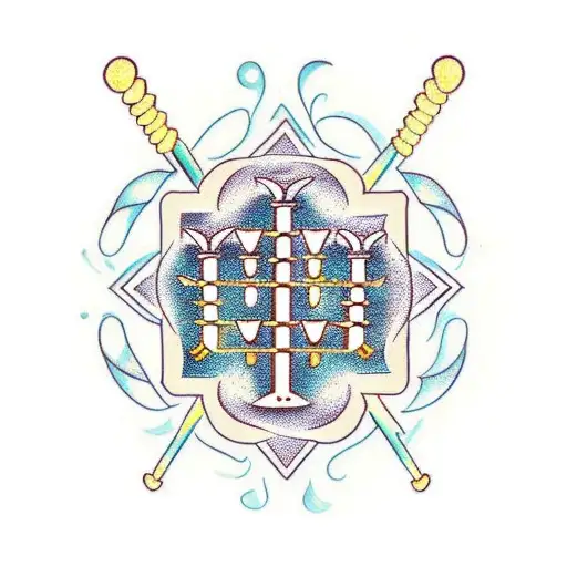 Menorah With Lotus Flowers In Place Of Candles